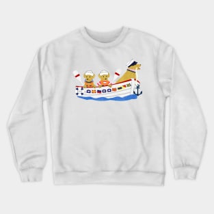 Nautical Preppy Dogs - Golden Retrievers Crewneck Sweatshirt